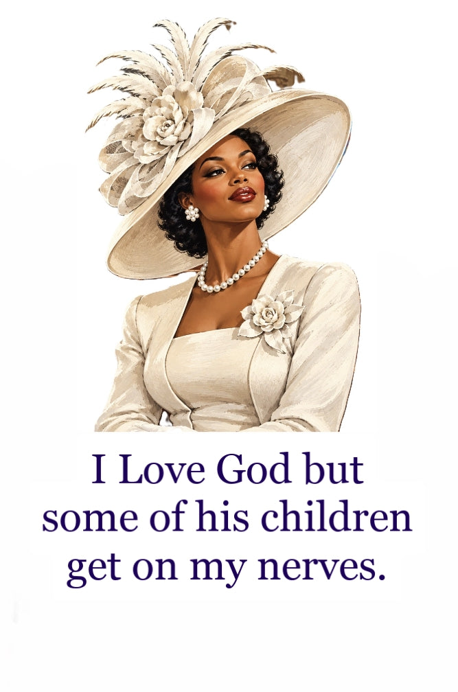 I love God but (Women of Color) Tea Towel