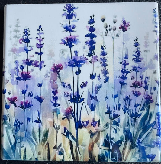 Purple Flowers Coaster