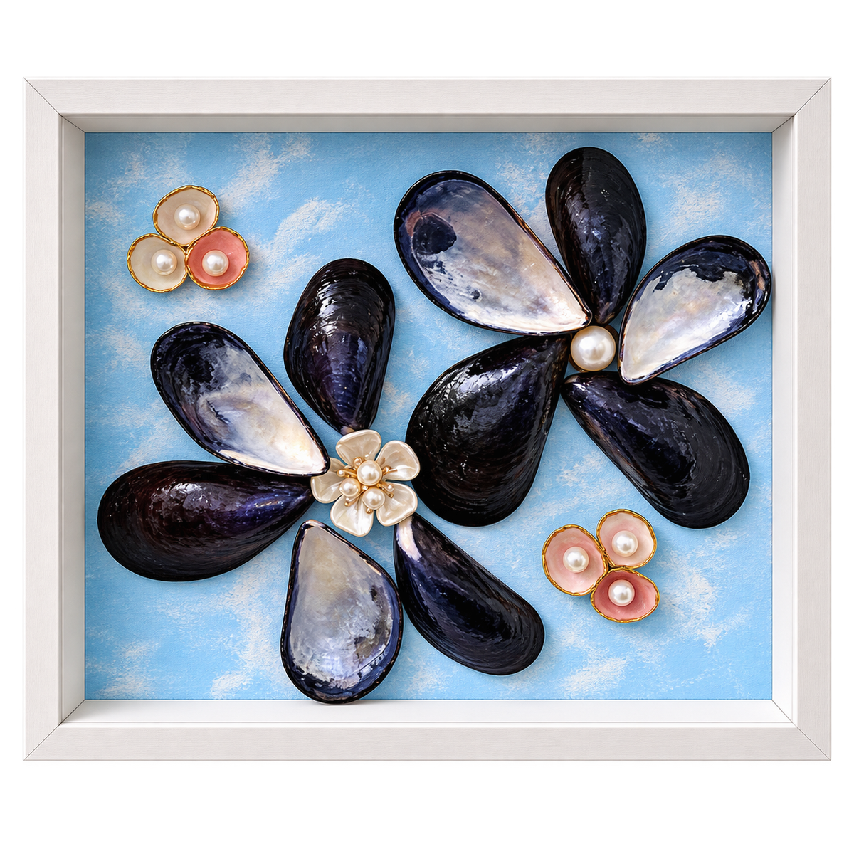 Coastal Muscle & Pearl Shadow Box