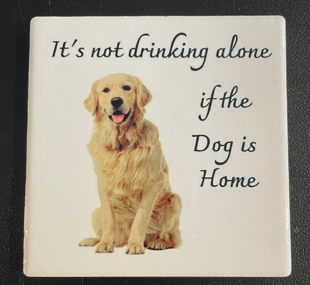 Funny Saying Coaster Dog is Home