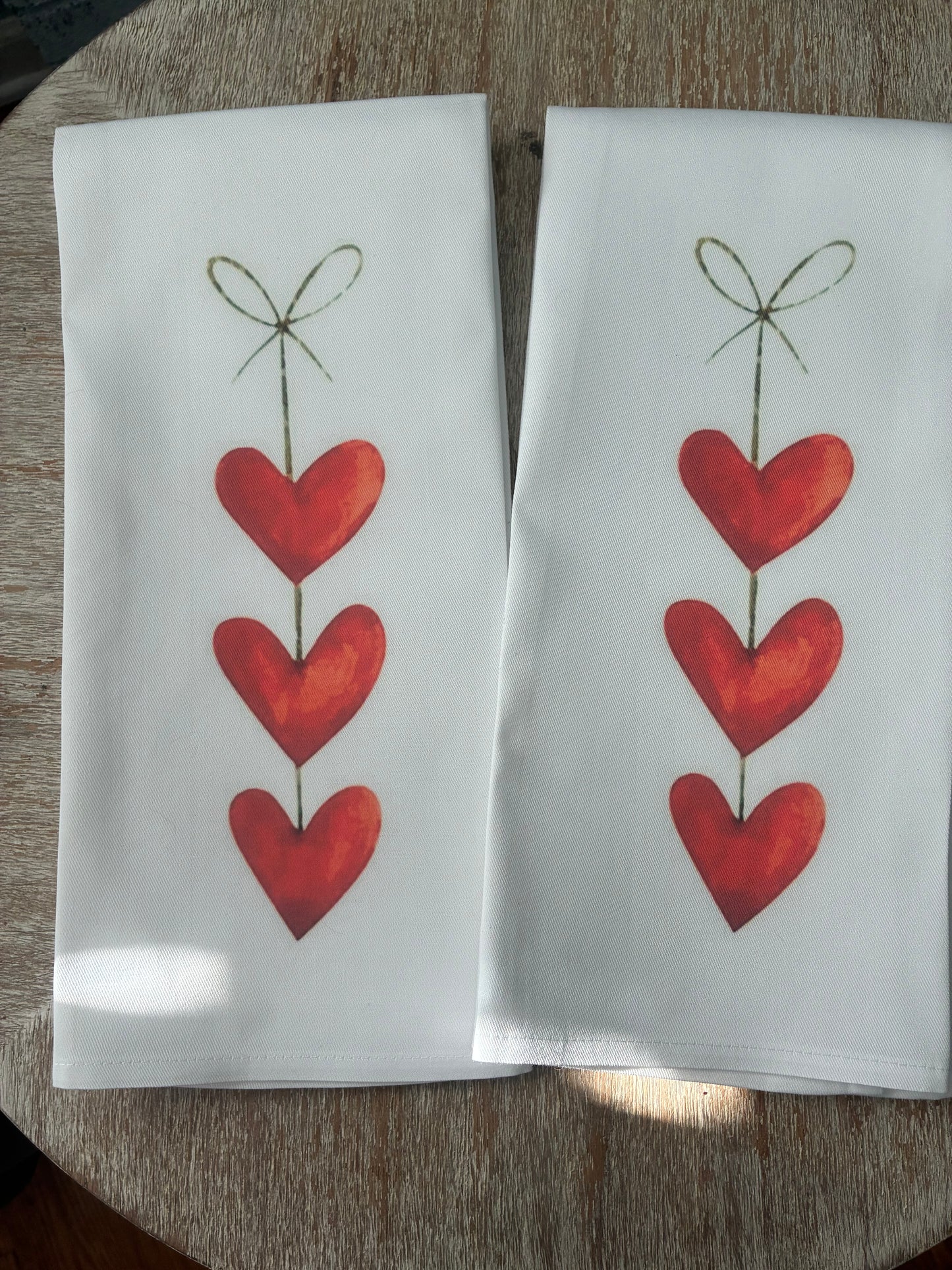 Hearts on Hearts Tea Towel