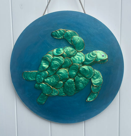 Turtle Oyster Shell Artwork