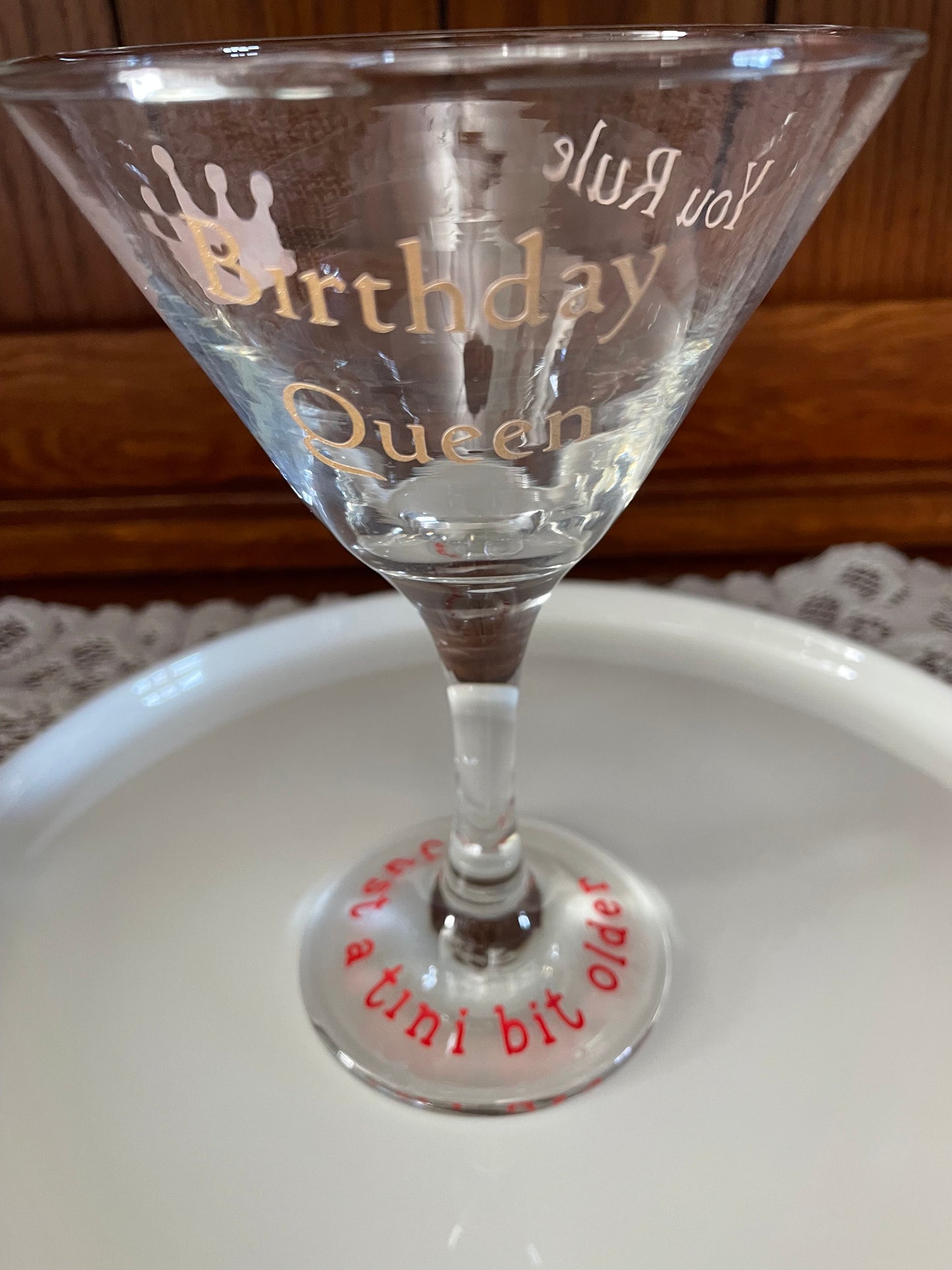 Just a Tini Bit Older Martini Glass