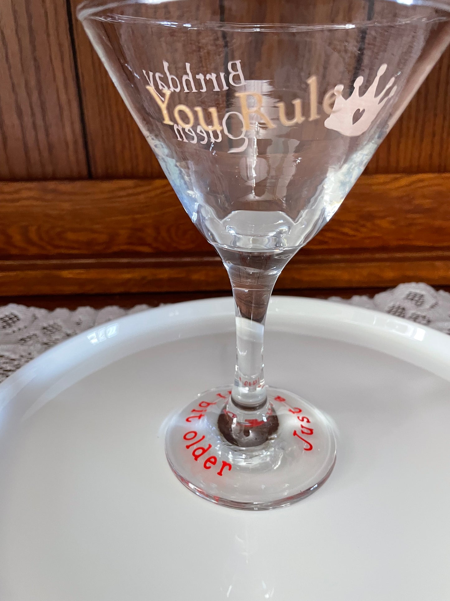 Just a Tini Bit Older Martini Glass