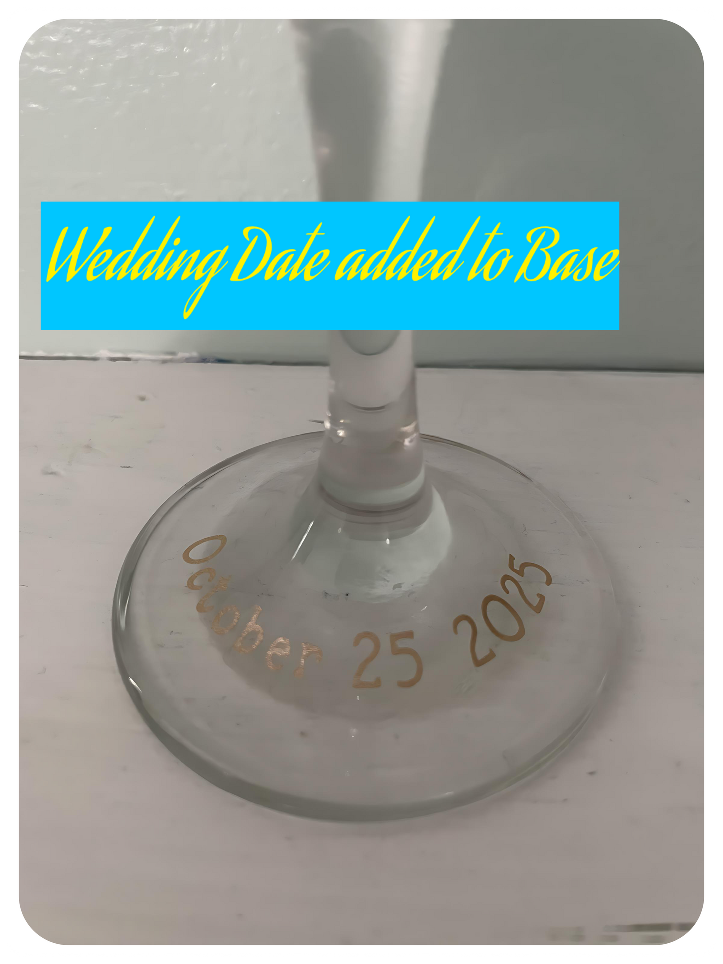 Custom Designed Glassware - Wedding Martini Glass Favors