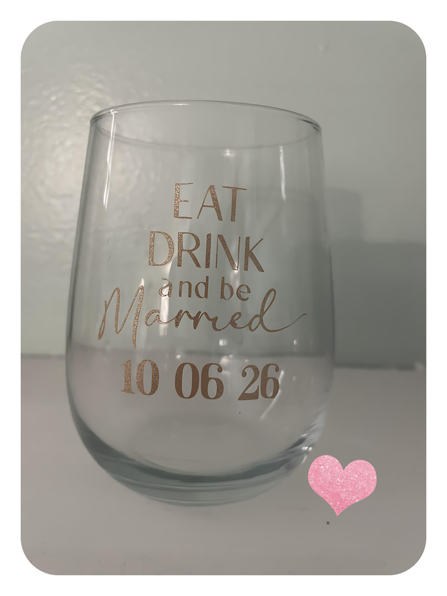 Custom Designed Glassware - Seamless Wine Glass Favors