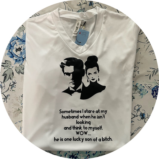 One Lucky Son of a  -SASSY SAYING Short Sleeve T-shirt