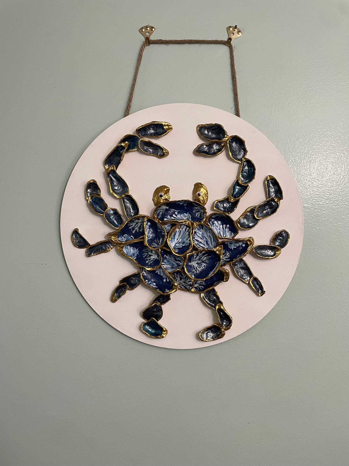 Blue Crab Oyster Shell Artwork