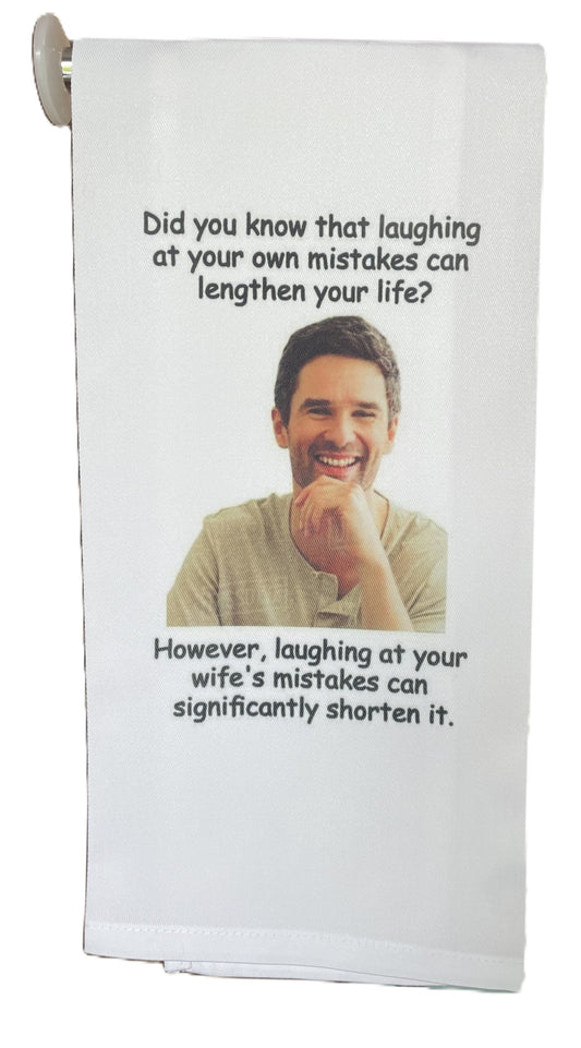 Shorten your Life Tea Towel  Version One
