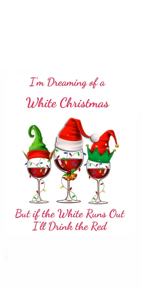 White Christmas Tea Towel