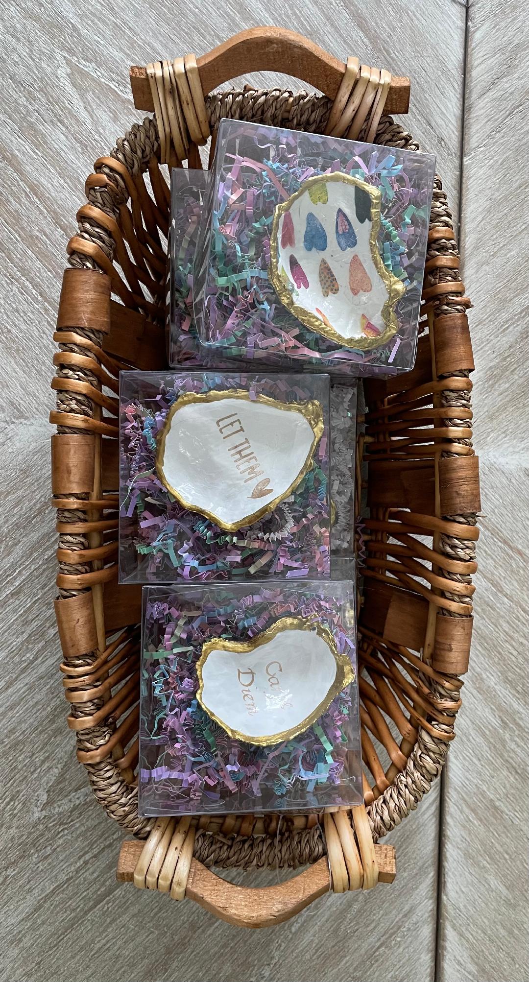 Inspirational Shell Colorful Hearts