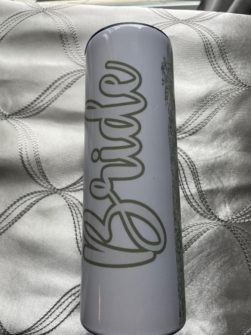 Bride with Daisies Stainless Steel Skinny Tumbler