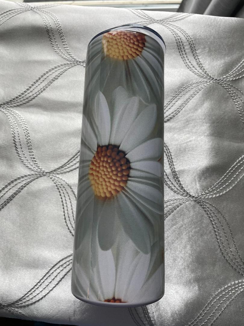 Bride with Daisies Stainless Steel Skinny Tumbler