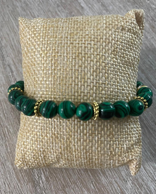 Malachite Gem Beads Bracelet