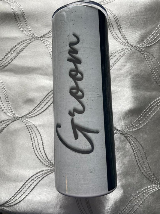 Groom Stainless Steel Skinny Tumbler