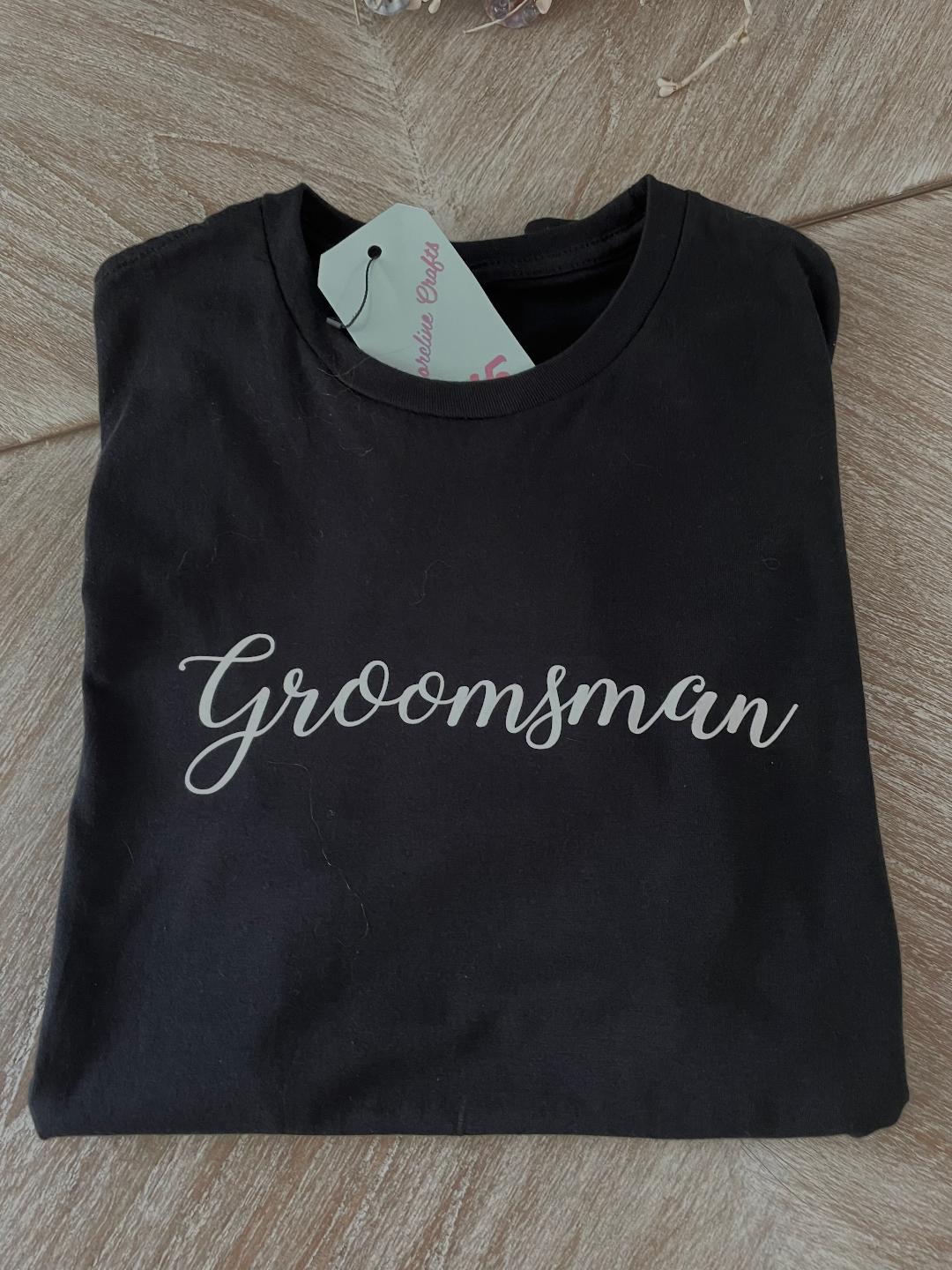 Wedding Party Adult Unisex Softstyle Black T-Shirt