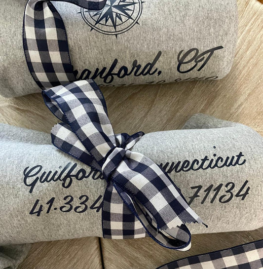 Custom Jersey Knit  Fleece Athletic Heather Blanket - Guilford