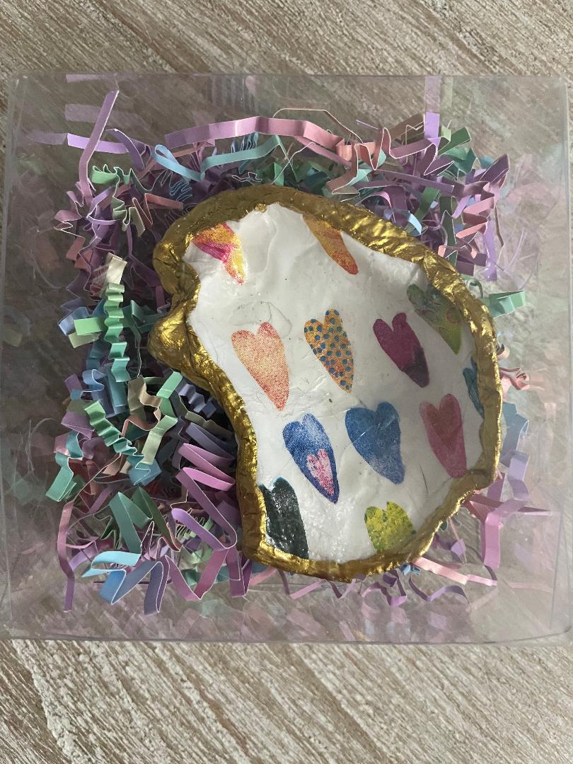 Inspirational Shell Colorful Hearts