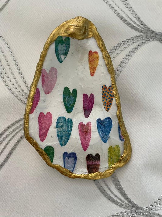 Inspirational Shell Colorful Hearts