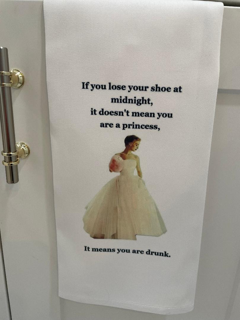 Lose your shoe at Midnight Tea Towel
