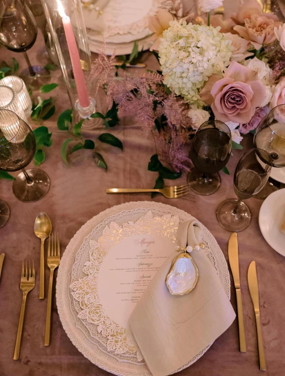 Wedding Custom Napkin Rings Place Setting & Favors