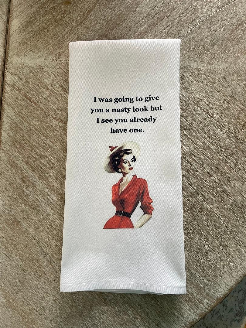 Nasty Look Tea Towel