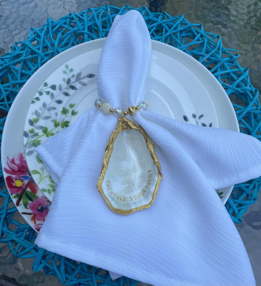 The World Is Your Oyster Napkin Ring