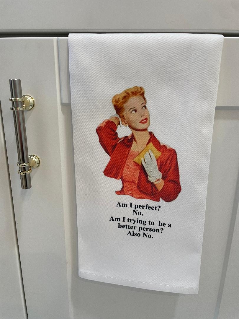 Am I Perfect Tea Towel