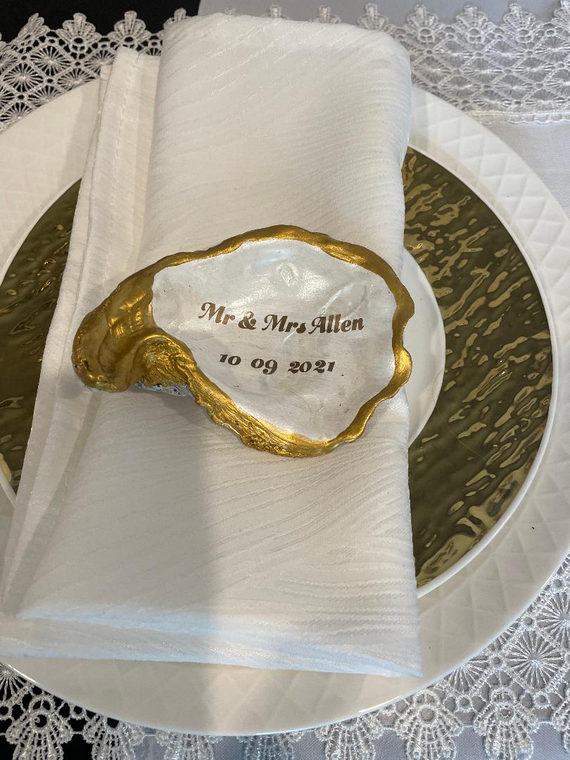 Wedding Custom Napkin Rings Place Setting & Favors