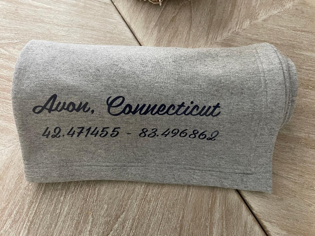 Custom Jersey Knit and Fleece Athletic Heather Blanket -Avon
