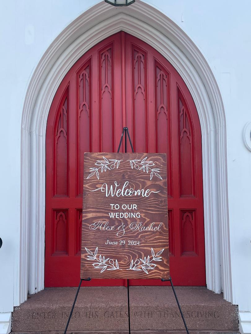 Rustic Welcome to our Wedding Sign