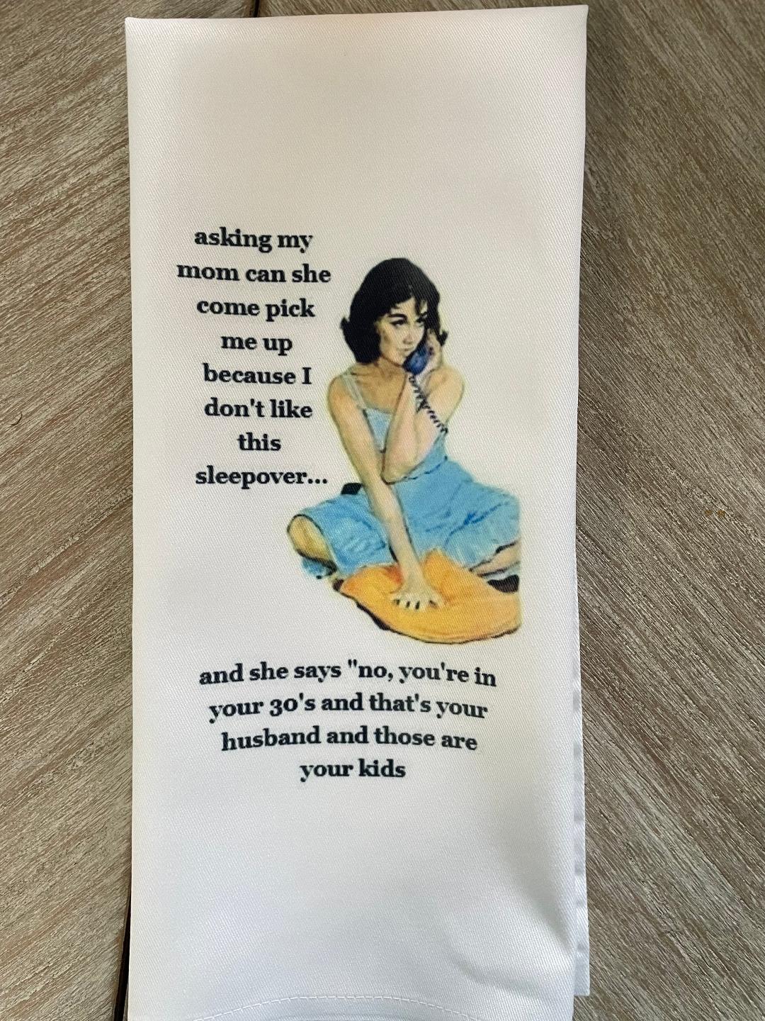 Sleepover Tea Towel