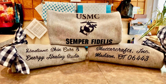 Custom Jersey Knit and Fleece Athletic Heather Blanket - Your Business' Name and logo