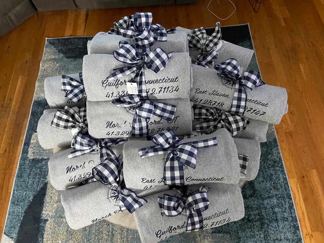 Custom Jersey Knit and Fleece Athletic Heather Blanket - East Haven