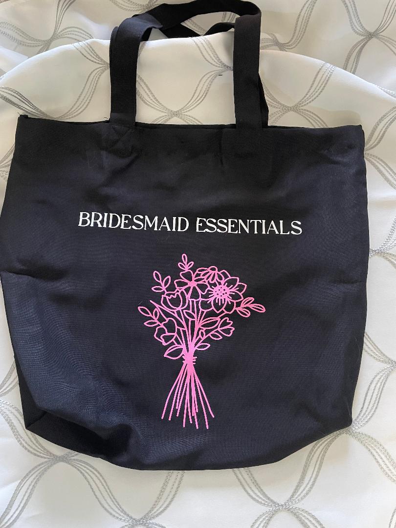 Black Bridesmaid Tote Bag