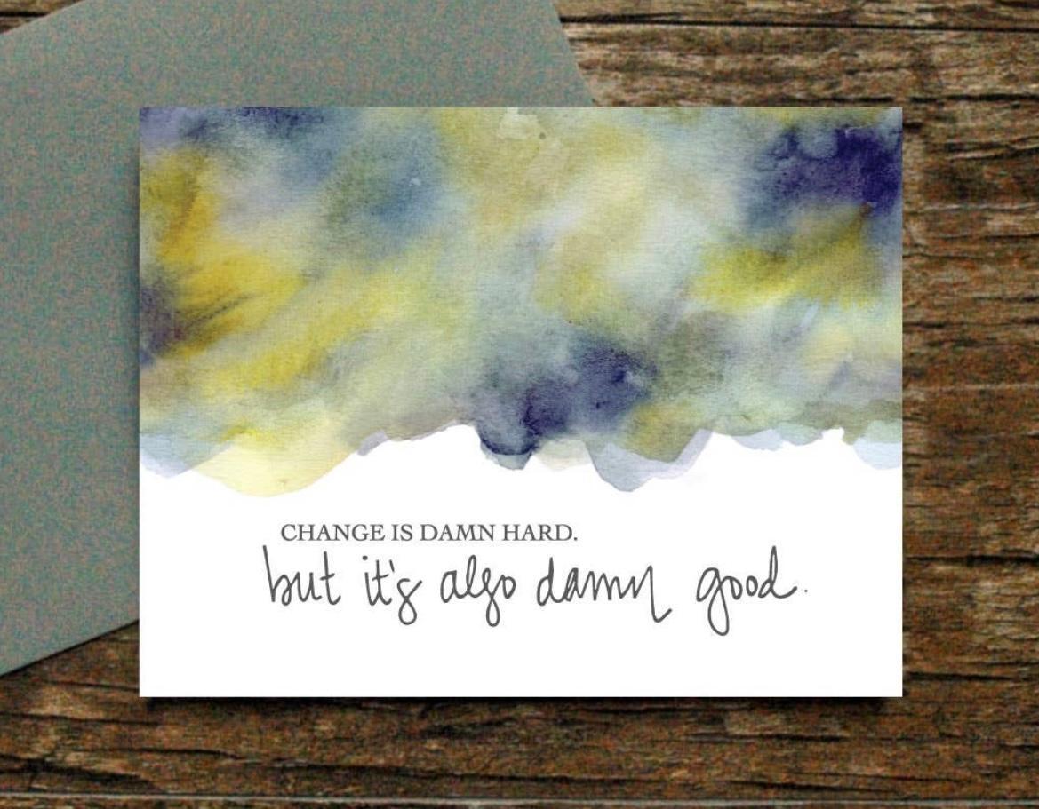 Watercolor Card Change is Hard