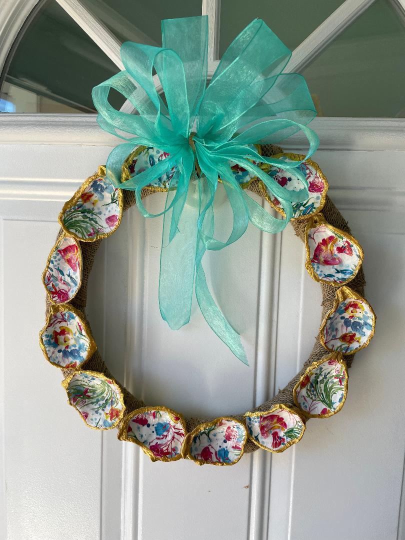Caribbean Sea Shell Craft Decoupage Wreath