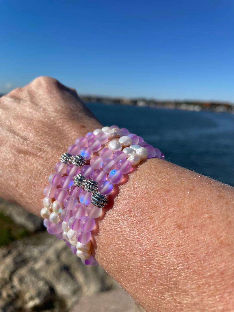 Purple Mermaid and Fresh Water Beads