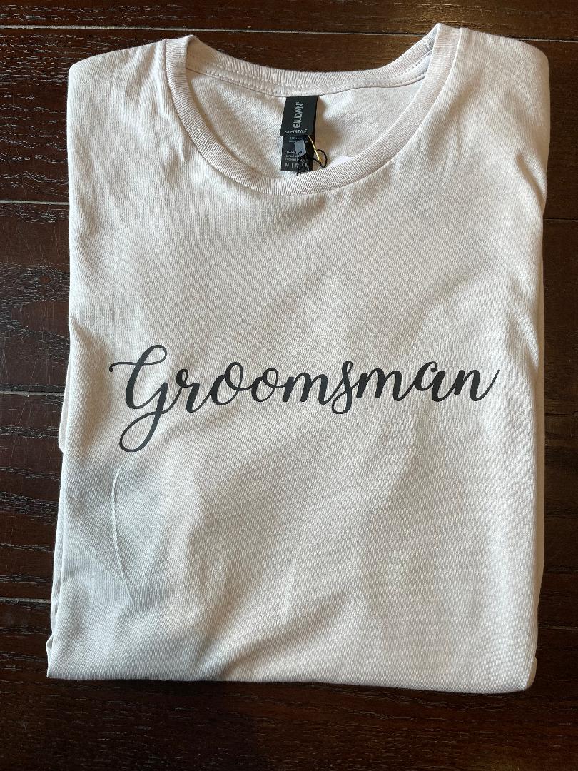 Wedding Party Adult Unisex Softstyle Ice Gray T-Shirt