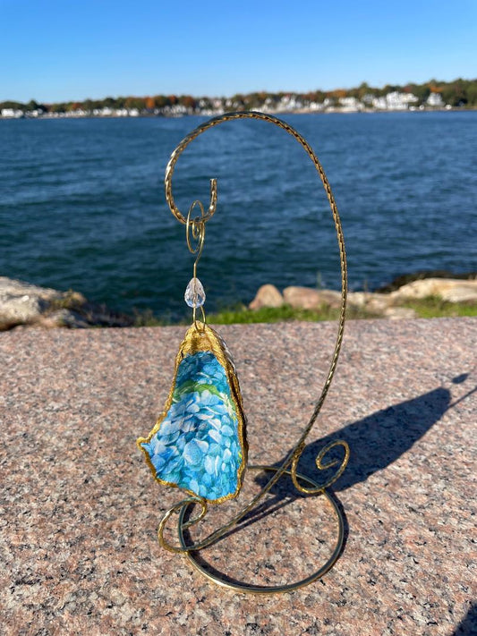 Hydrangea Oyster Shell Ornament