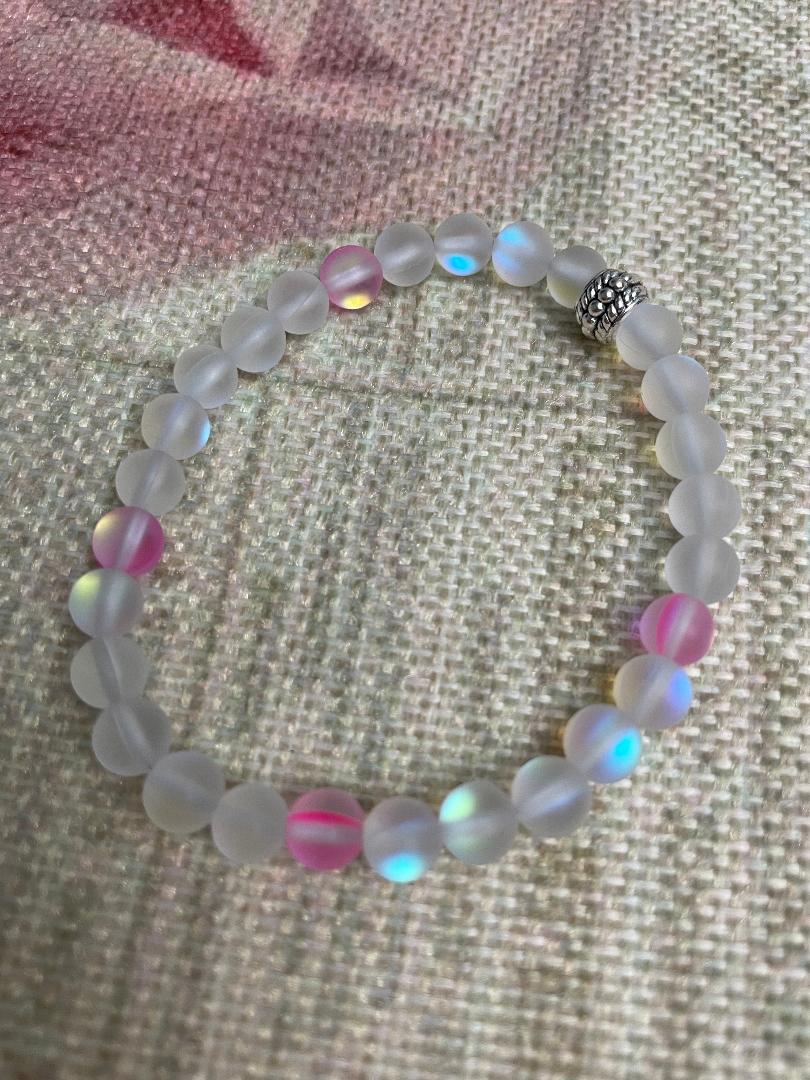 White and Pink Mermaid Bracelet