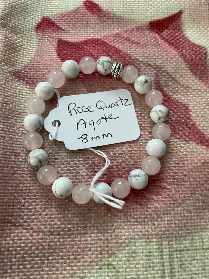 Rose Quartz with Agate Bracelet