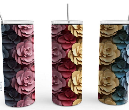 Stainless Steel Skinny Tumbler 3D Colorful