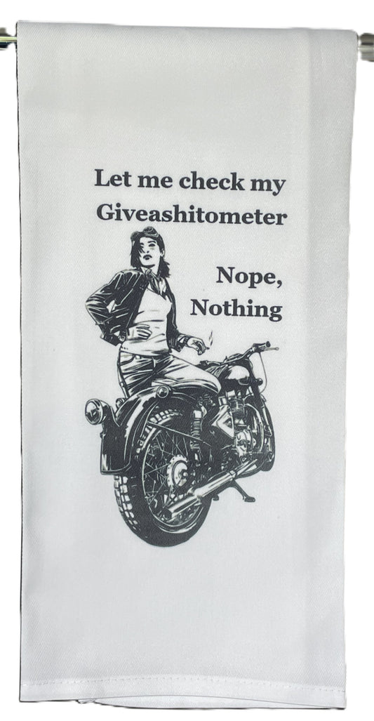 Giveashitometer Tea Towel