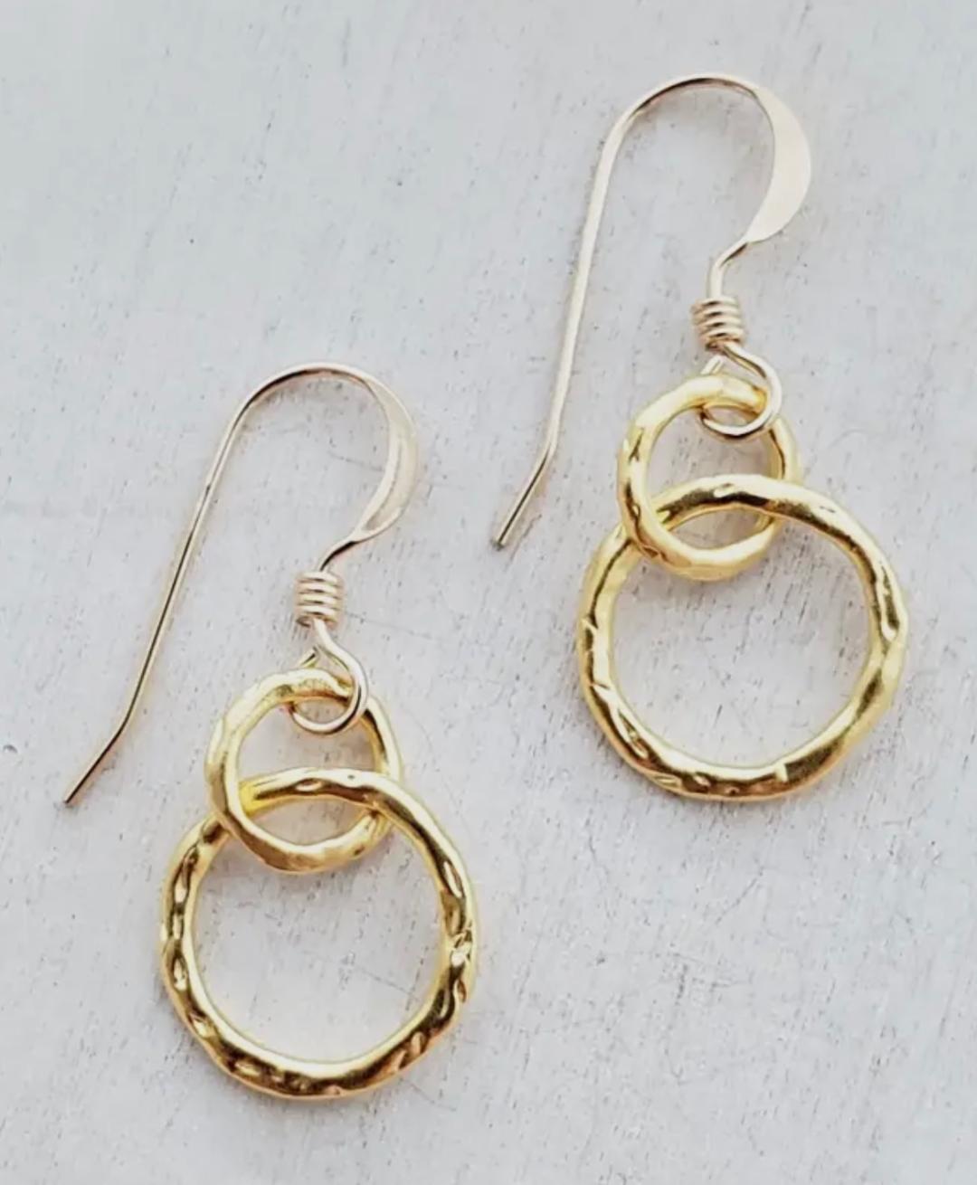 Gold Organic Ringlet Earrings