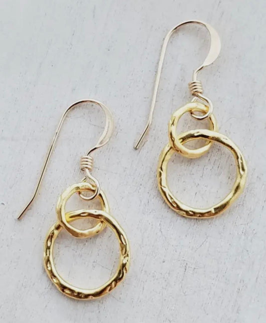 Gold Organic Ringlet Earrings