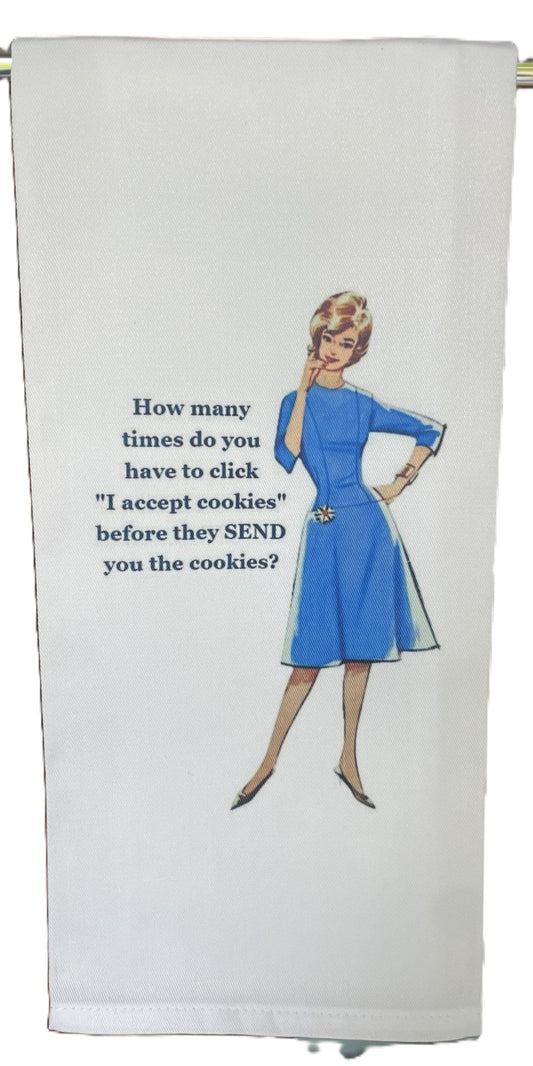 I accept cookies Tea Towel