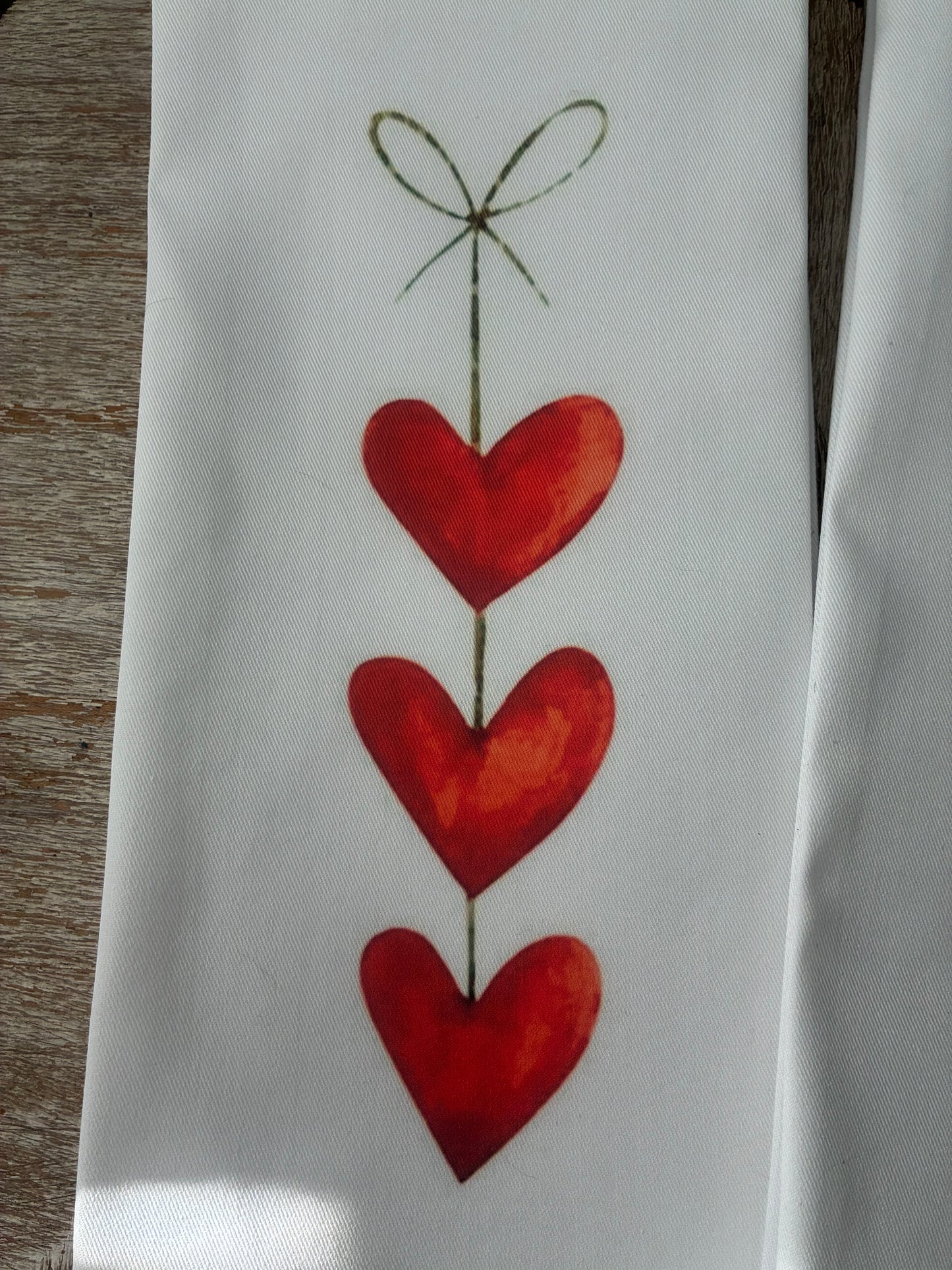 Hearts on Hearts Tea Towel