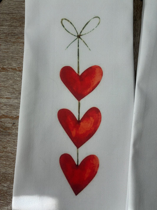 Hearts on Hearts Tea Towel