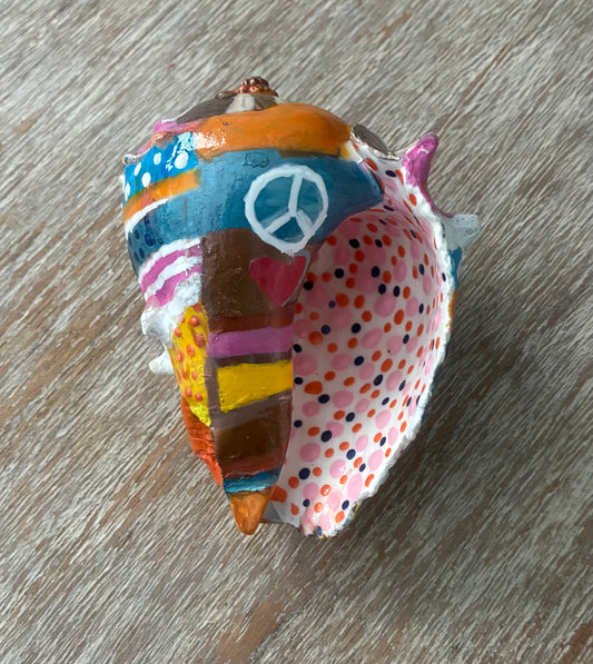 Peace and Love Conch Shell